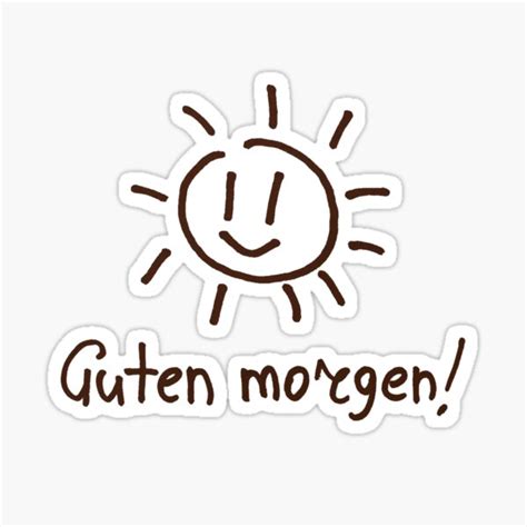 guten morgen sticker